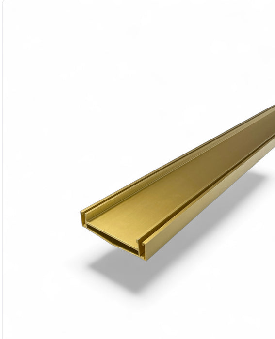RENOX ALUMINIUM TILE-INSERT ‘V’ DRAIN - GOLD