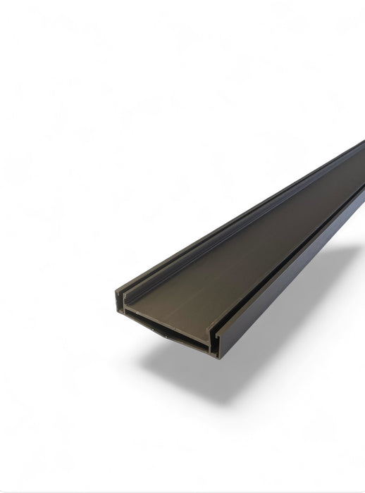 RENOX ALUMINIUM TILE-INSERT ‘V’ DRAIN - BLACK