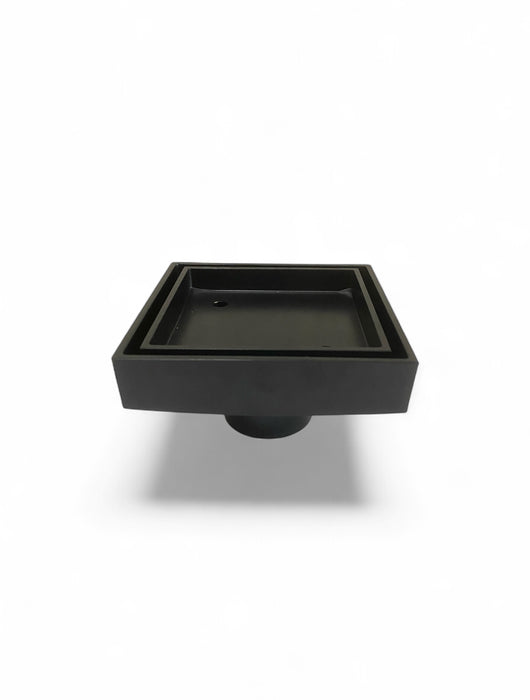 RENOX TILE-INSERT FLOOR WASTE - MATTE BLACK