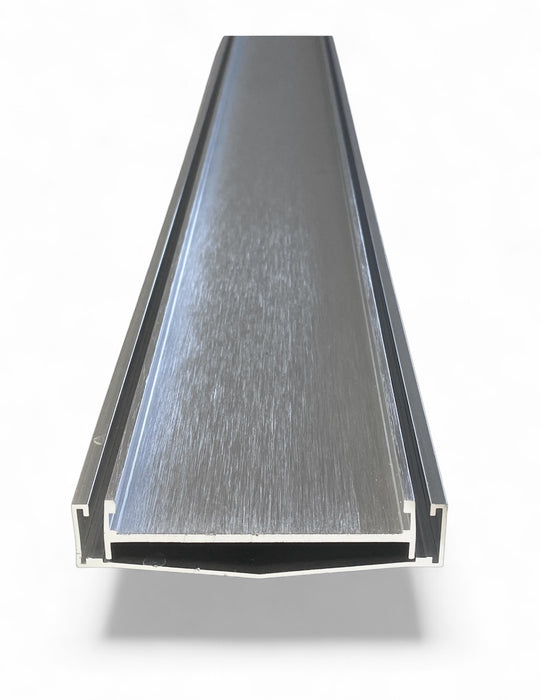 RENOX ALUMINIUM TILE-INSERT ‘V’ DRAIN - SILK SILVER