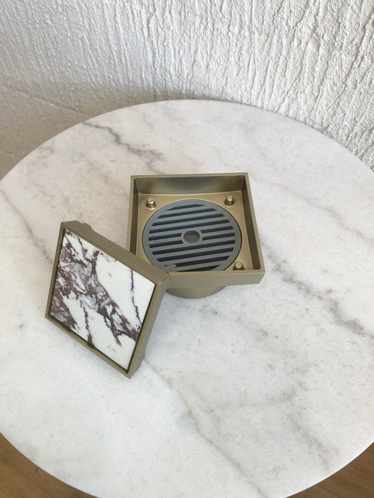 RENOX TILE-INSERT FLOOR WASTE - FRENCH GOLD