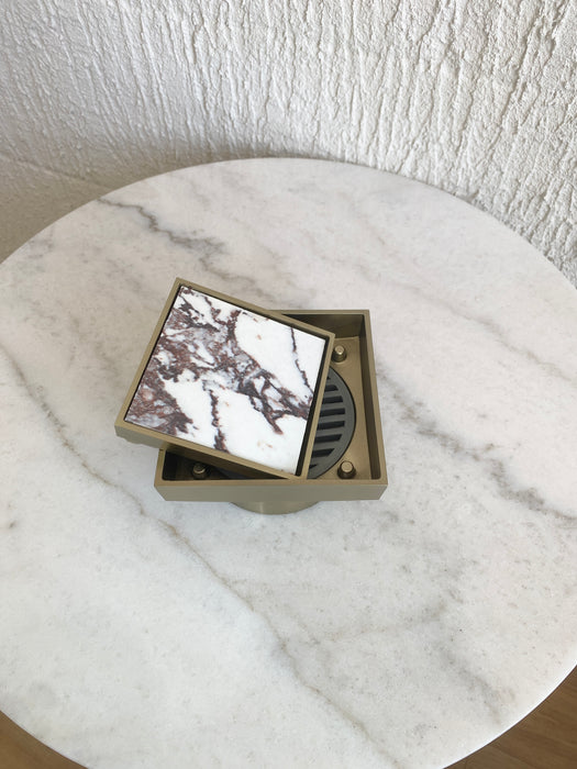 RENOX TILE-INSERT FLOOR WASTE - FRENCH GOLD